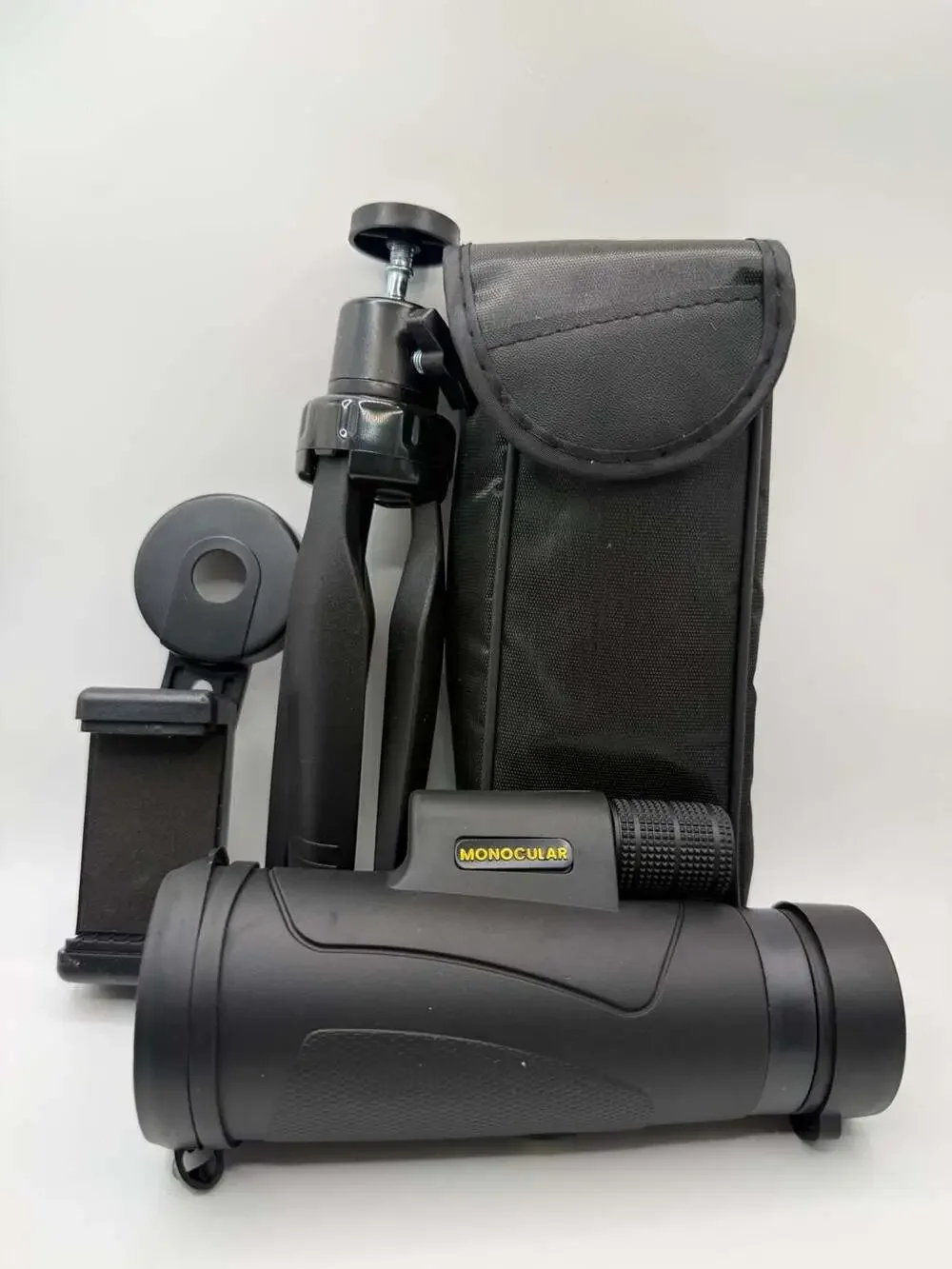 Monocular Telescope with Phone Adapter, Tripod, and Carrying Case
